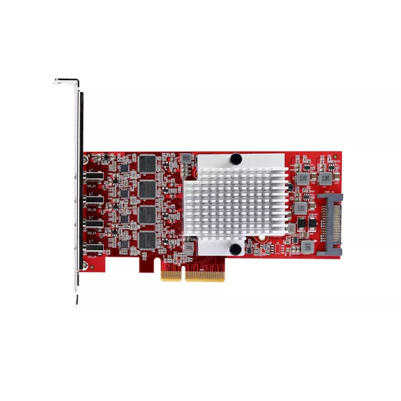 StarTech.com 4-porttinen USB Type-C PCIe -kortti, USB 3.2 10Gbps, USB-C PCI Express -laajennuskortti, 4x riippumaton USB-ohjain, Windows/Linux/macOS, TAA-yhteensopiva