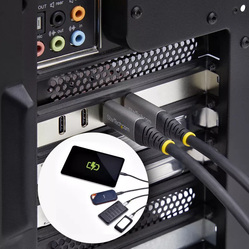 StarTech.com 4-porttinen USB Type-C PCIe -kortti, USB 3.2 10Gbps, USB-C PCI Express -laajennuskortti, 4x riippumaton USB-ohjain, Windows/Linux/macOS, TAA-yhteensopiva