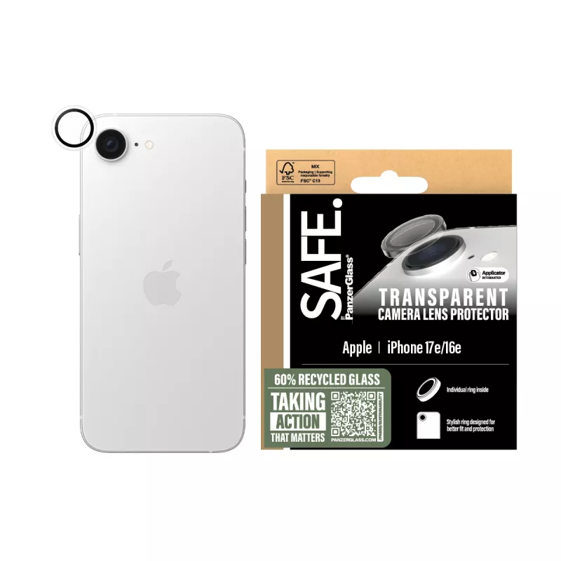 PanzerGlass SAFE. by ® kameran linssinsuojus läpinäkyvä iPhone 17e | 16e