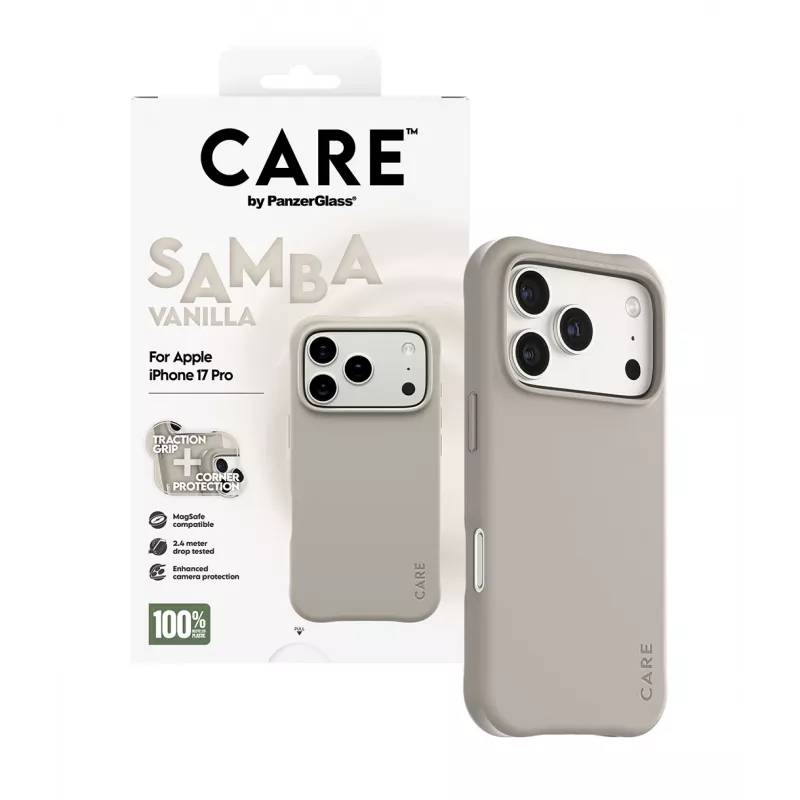 Suojakotelo PanzerGlass CARE by muodikas kotelo Samba Vanilla MagSafe iPhone 17 Pro