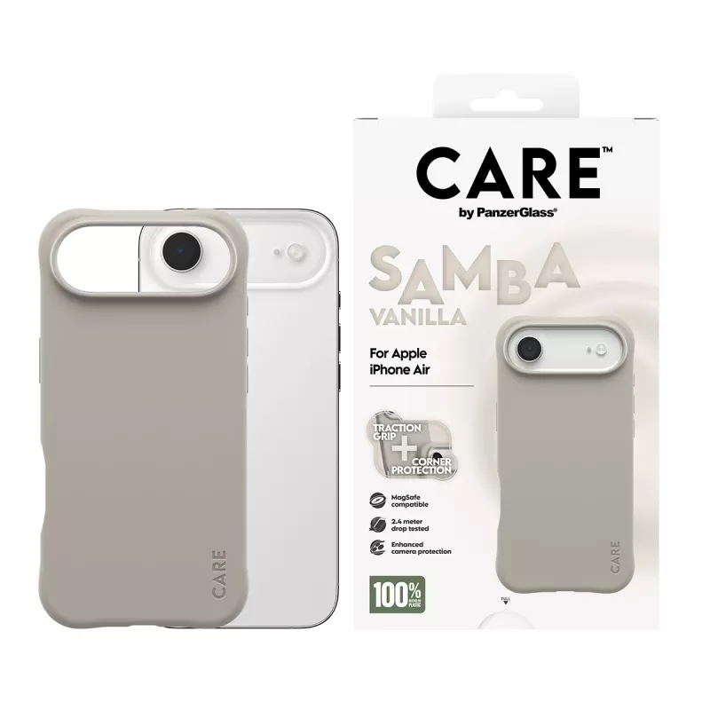 Suojakotelo PanzerGlass CARE by muodikas kotelo Samba Vanilla MagSafe iPhone 17 Air