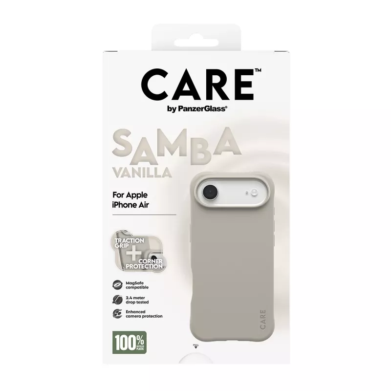 Suojakotelo PanzerGlass CARE by muodikas kotelo Samba Vanilla MagSafe iPhone 17 Air