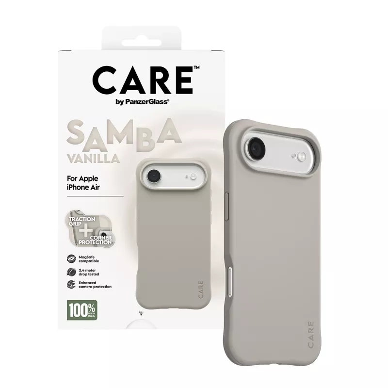 Suojakotelo PanzerGlass CARE by muodikas kotelo Samba Vanilla MagSafe iPhone 17 Air