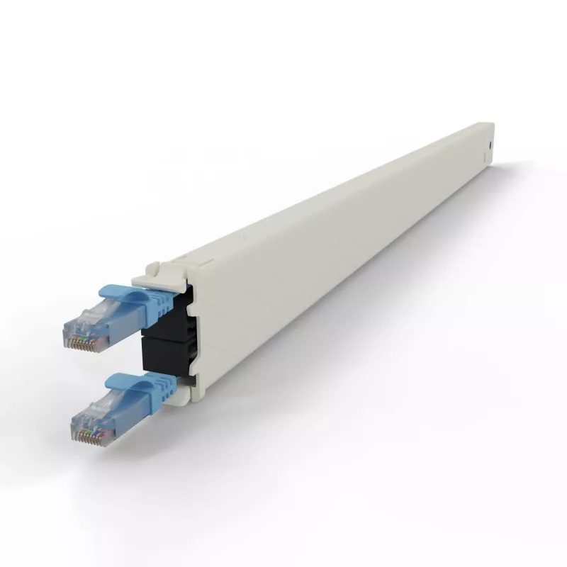 PATCHBOX patchbox.one CONE30UTPBL kytkentäkaapelikasetti, 30RU, Cat6a, UTP, sininen
