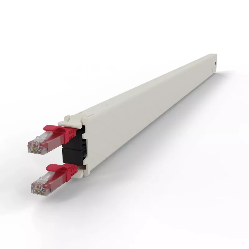 PATCHBOX patchbox.one CONE30UTPRD kytkentäkaapelikasetti, 30RU, Cat6a, UTP, punainen