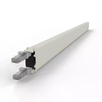 PATCHBOX patchbox.one CONE30UTPSL sisäänvedettävä kytkentäkaapelikasetti, 30RU, Cat6a, UTP, harmaa