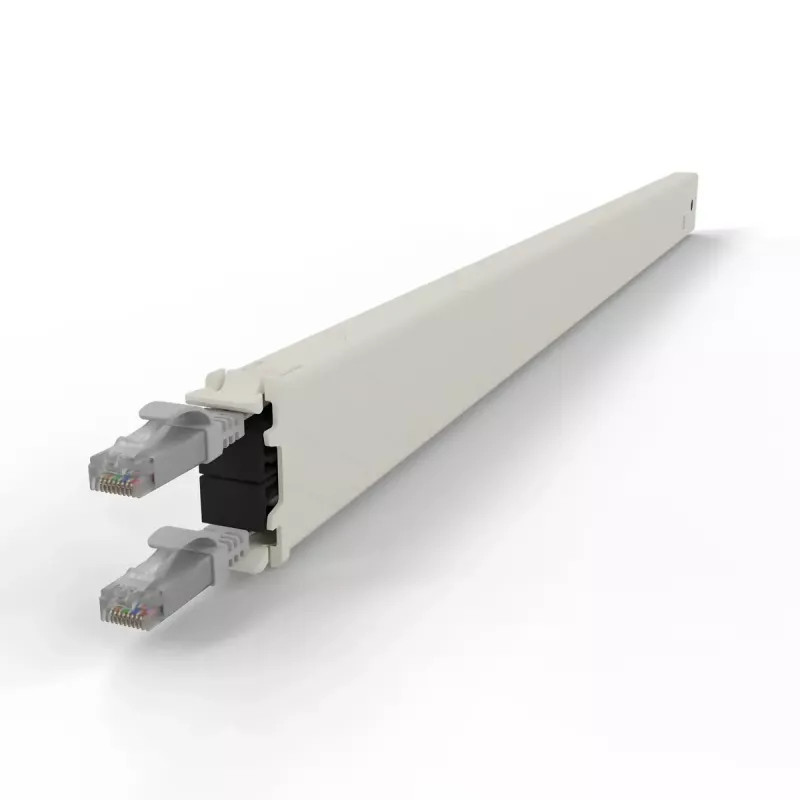 PATCHBOX patchbox.one CONE30UTPSL sisäänvedettävä kytkentäkaapelikasetti, 30RU, Cat6a, UTP, harmaa