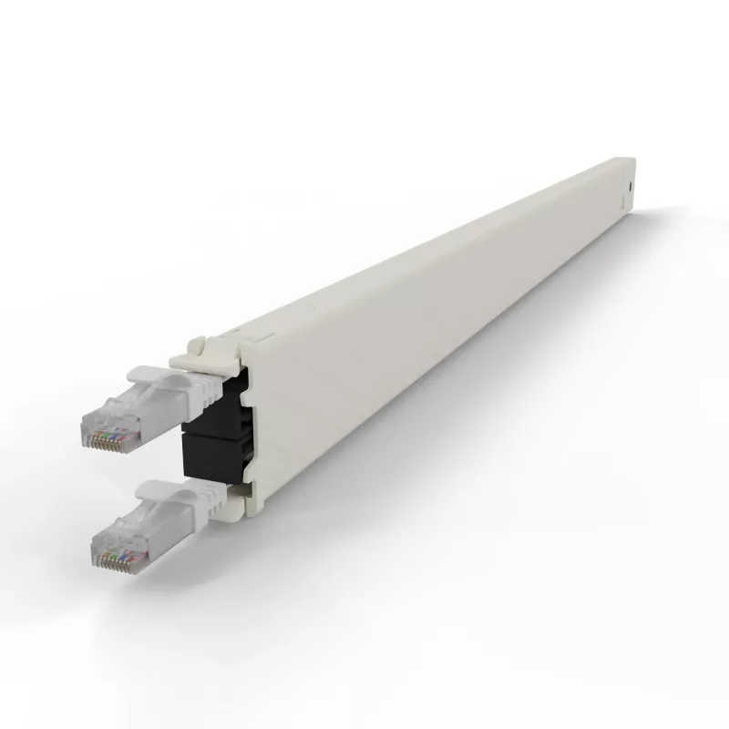 PATCHBOX patchbox.one CONE30UTPWH kytkentäkaapelikasetti, 30RU, Cat6a, UTP, valkoinen