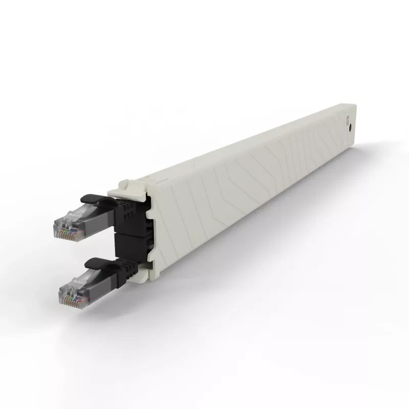 PATCHBOX patchbox.one CONEX8UTPBK sisäänvedettävä kytkentäkaapelikasetti, 8RU, Cat6a, UTP, musta