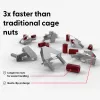 Ruuvit ja mutterit PATCHBOX dvmnt50RD M6 alumiini teräs 50 kpl