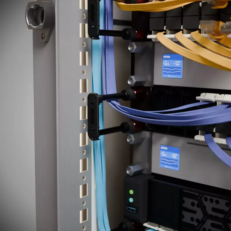 Kaapelinhallintapaneeli PATCHBOX Patchcatch Solo 24 kpl:n pakkaus musta punainen