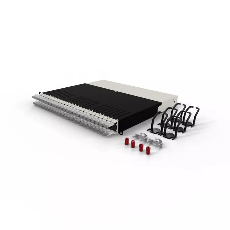 PATCHBOX .one PONEX8STPWH 8RU Cat6a U/FTP sisäänvedettävä kytkentäkaapelijärjestelmä, 0,8 m, RJ-45, 10 Gbit/s, PoE, 24 kasettia, valkoinen
