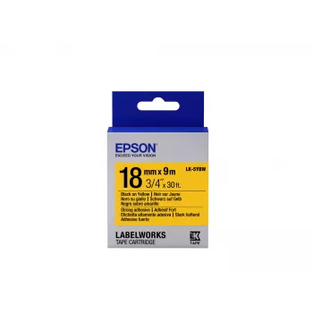 Epson tarrakasetti vahva liima LK-5YBW musta/keltainen 18mm (9m)