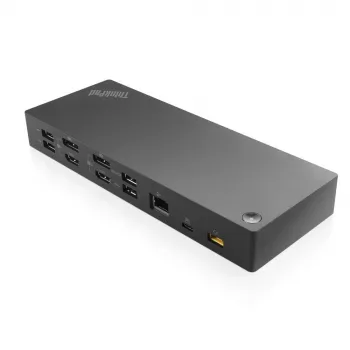 Lenovo 40AF0135UK kannettavan telakointiasema/porttireplikaattori johdollinen USB 3.2 Gen 1 (3.1 Gen 1) Type-C musta