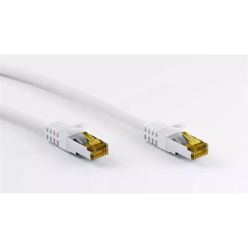 Verkkokaapeli Goobay RJ45 patch-kaapeli CAT 6A S/FTP 7,5 m valkoinen