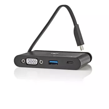 Nedis TCARF220BK kannettavan telakka USB 3.2 Gen 1 Type-C musta