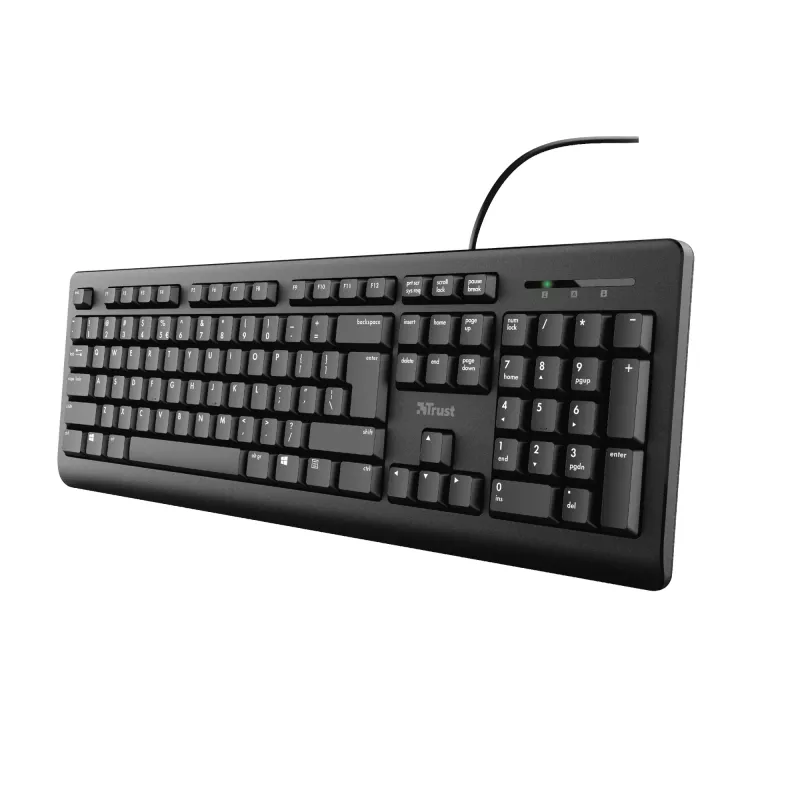 Trust TK-150 näppäimistö toimistoon USB QWERTZ saksa musta