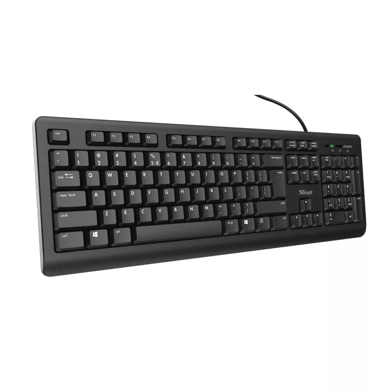 Trust TK-150 näppäimistö toimistoon USB QWERTZ saksa musta