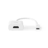 Nedis CCGB64651WT02 USB-C–HDMI-sovitin USB 3.2 Gen1, 0,20 m, nikkelöity, PVC, valkoinen