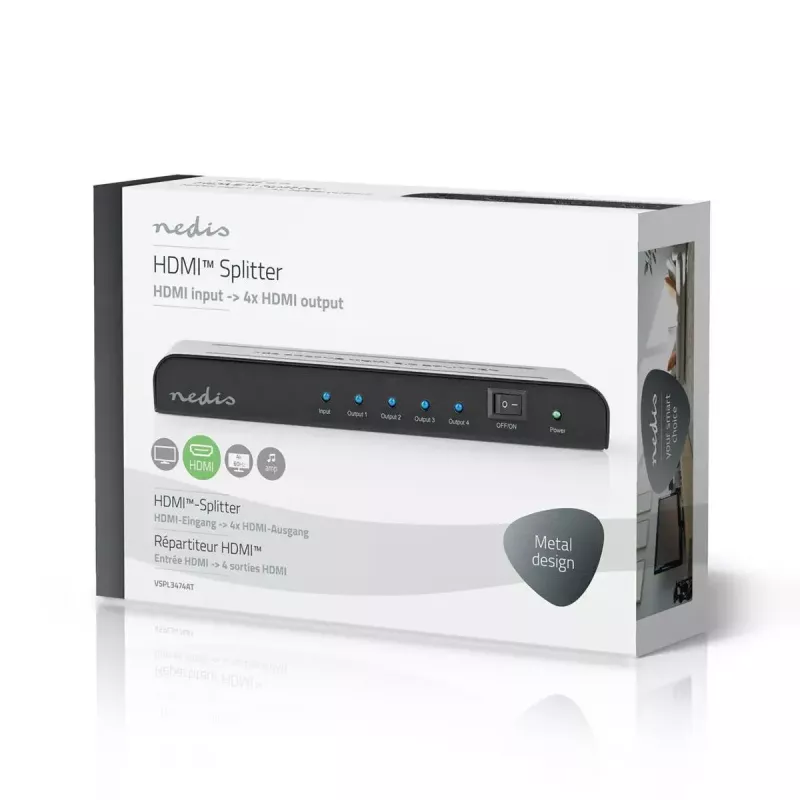 Videojakaja Nedis VSPL3474AT