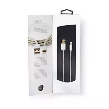 Matkapuhelinkaapeli Nedis CCTB39300AL30 alumiini 3 m USB A Lightning