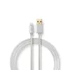 Matkapuhelinkaapeli Nedis CCTB39300AL30 alumiini 3 m USB A Lightning