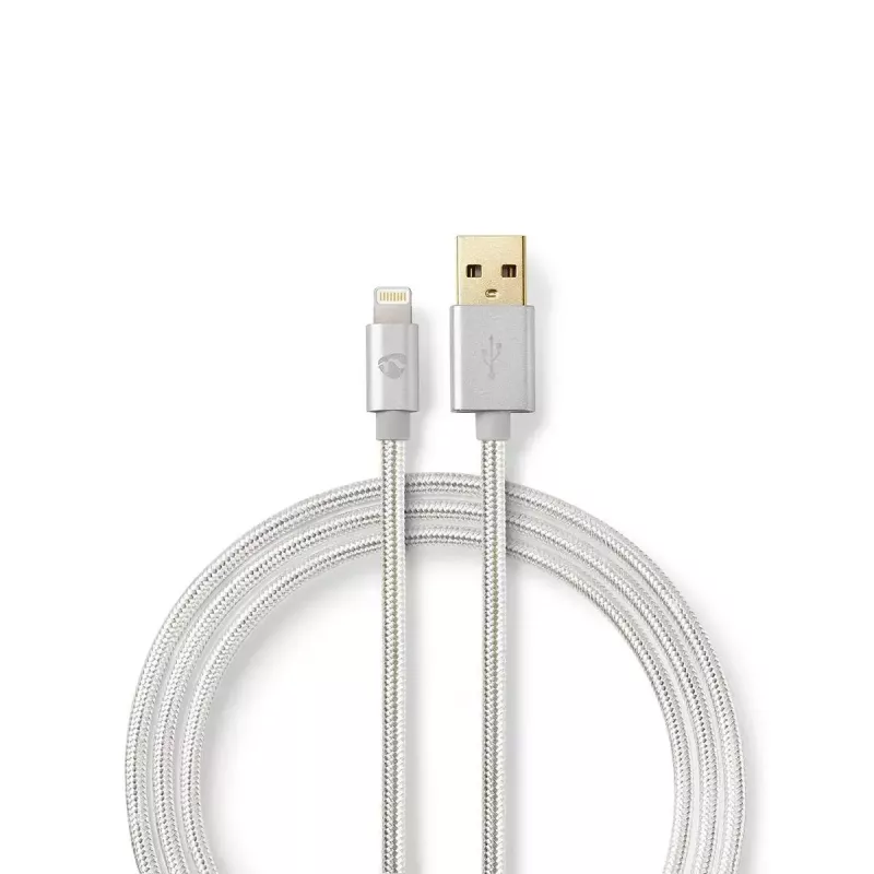 Matkapuhelinkaapeli Nedis CCTB39300AL30 alumiini 3 m USB A Lightning