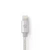 Matkapuhelinkaapeli Nedis CCTB39300AL30 alumiini 3 m USB A Lightning