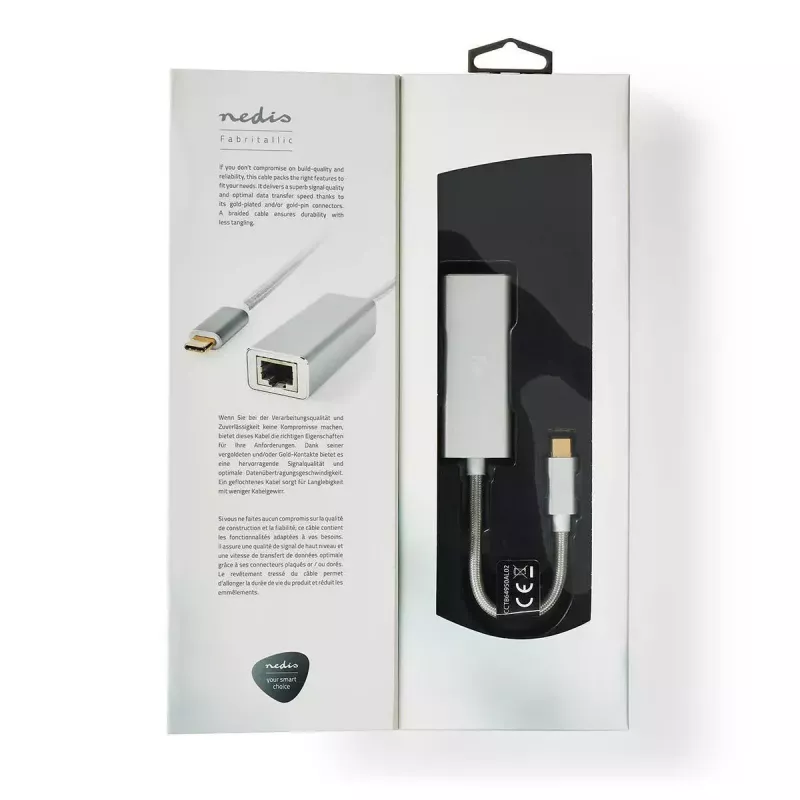 Verkkokortti Nedis CCTB64950AL02 Ethernet 1000 Mbit/s USB Type-C
