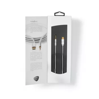 Audiokaapeli Nedis CCTB65940AL10 1 m USB-C - 3,5 mm alumiini