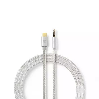 Audiokaapeli Nedis CCTB65940AL10 1 m USB-C - 3,5 mm alumiini
