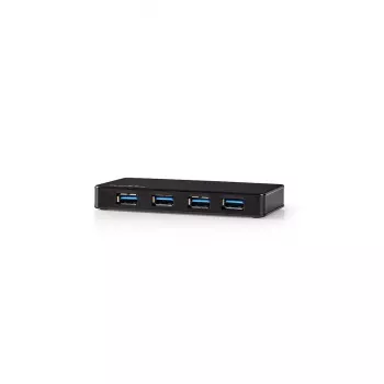 USB-keskitin Nedis UHUBU3420BK USB 3.2 Gen 1 Micro-B musta