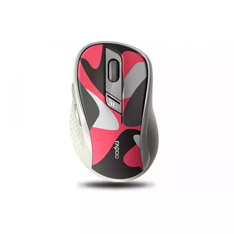 Rapoo M500 Silent langaton hiljainen monitilahiiri, 1600 DPI, maastokuvio/punainen