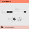 HP USB-C - RJ45-adapteri G2, johdollinen, USB Type-C, musta, Kiina, koti, Windows 10, Windows 11