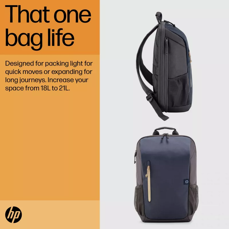 HP Travel 18 litraa 15.6 Blue Night kannettavan reppu, reppu, 510 g