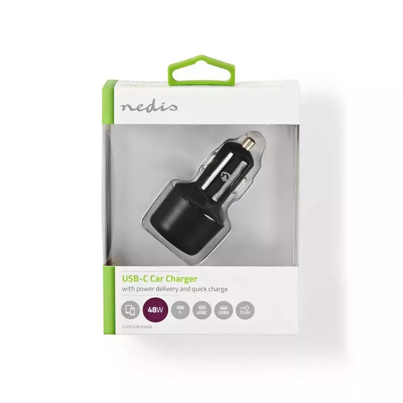 Mobiililaitteen laturi Nedis CCPD30W100BK älypuhelin musta pikalataus