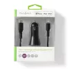 Nedis CCPDL20W111BK autolaturi 20W, 1x USB-C, Lightning 8-pin -kaapeli, musta