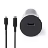 Nedis CCPDL20W111BK autolaturi 20W, 1x USB-C, Lightning 8-pin -kaapeli, musta