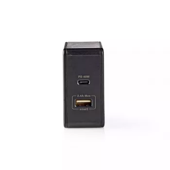 Mobiililaitteen laturi Nedis WCPD45W100BK universaali musta USB sisätila