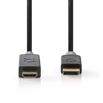 Videokaapeli-sovitin Nedis CCBW37100AT10 1m DisplayPort - HDMI musta
