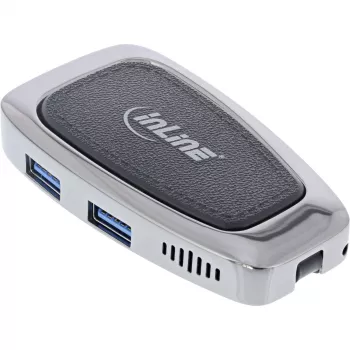 USB-keskitin InLine USB 3.2 Gen. 2 Multi Hub (2xUSB-A + 1xHDMI + 1xUSB-C)