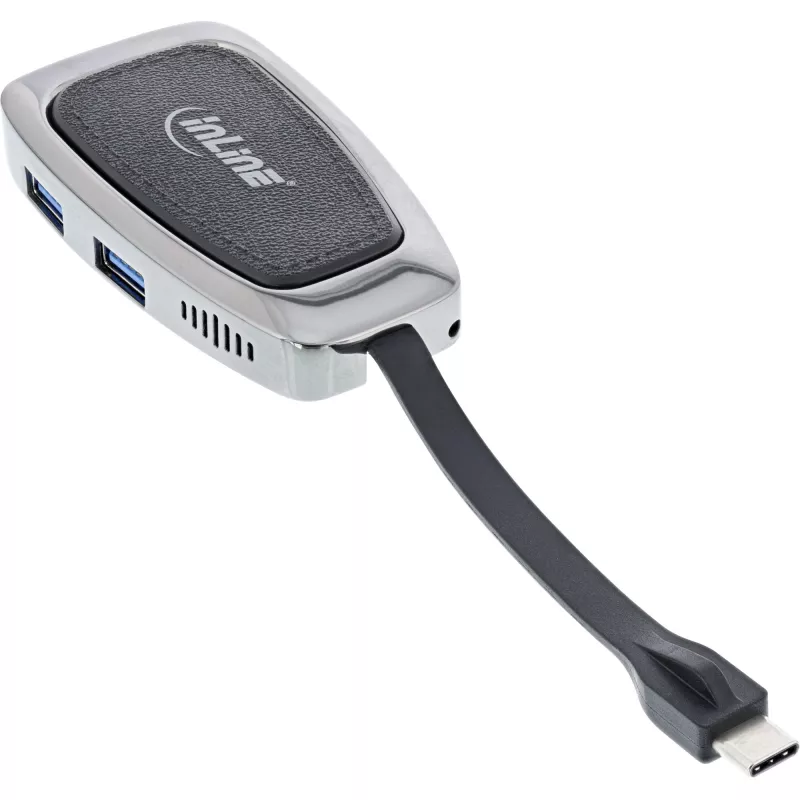 USB-keskitin InLine USB 3.2 Gen. 2 Multi Hub (2xUSB-A + 1xHDMI + 1xUSB-C)