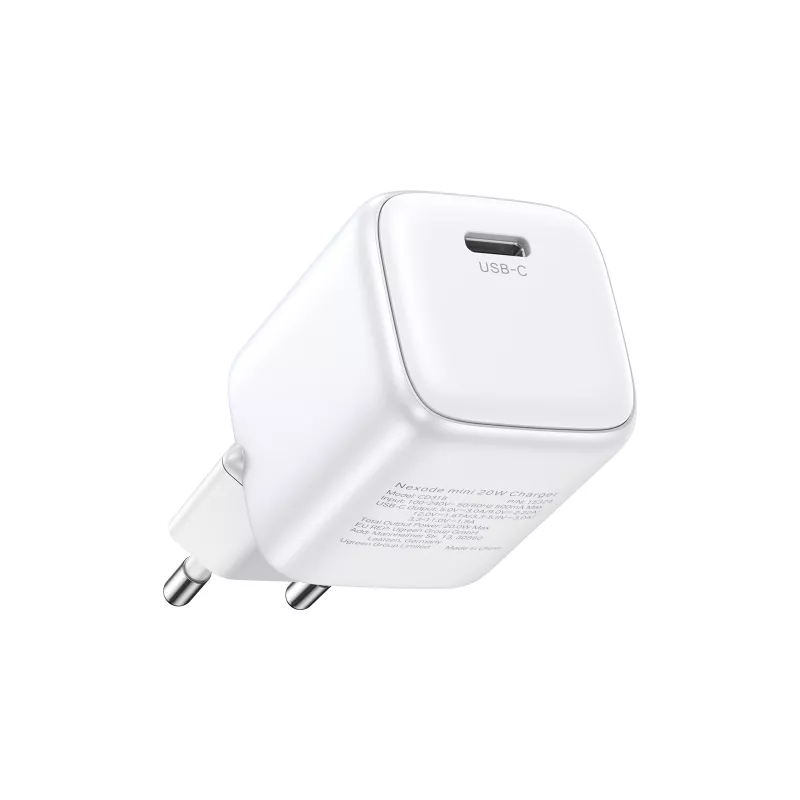 Sisälaturi Ugreen 15324 universaali valkoinen AC 1 USB Type-C liitäntä