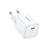 Sisälaturi Ugreen 15324 universaali valkoinen AC 1 USB Type-C liitäntä