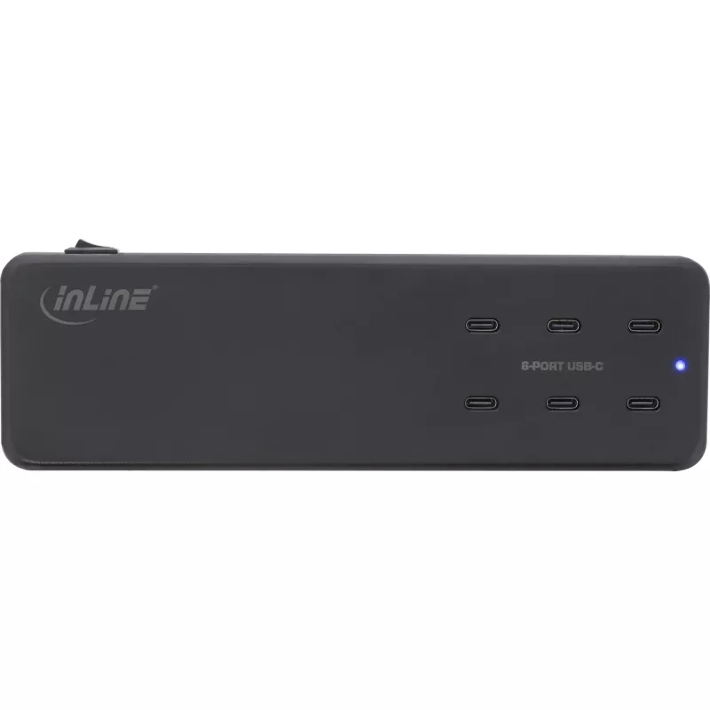 InLine moniporttivirtalähde, laturi, 6x USB-C, PD 3.0, GaN, musta