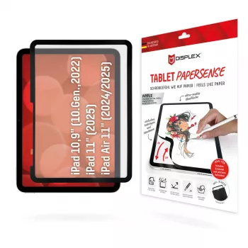 Displex TABLET PAPERSENSE iPad 10,9 tuumalle (10.)/11 tuumalle (2025)/Air 11 tuumalle (2024/2025), irrotettava kirjoitus- tai piirtokalvo paperituntumalla