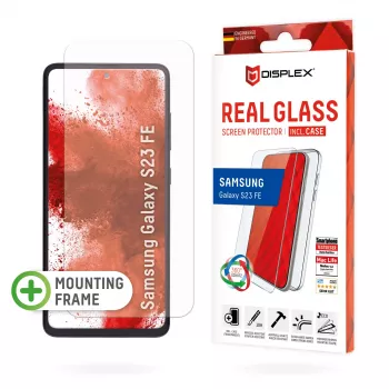 Displex näytönsuojakalvo + kotelo Samsung Galaxy S23 FE, Eco-asennuskehys, naarmuuntumaton