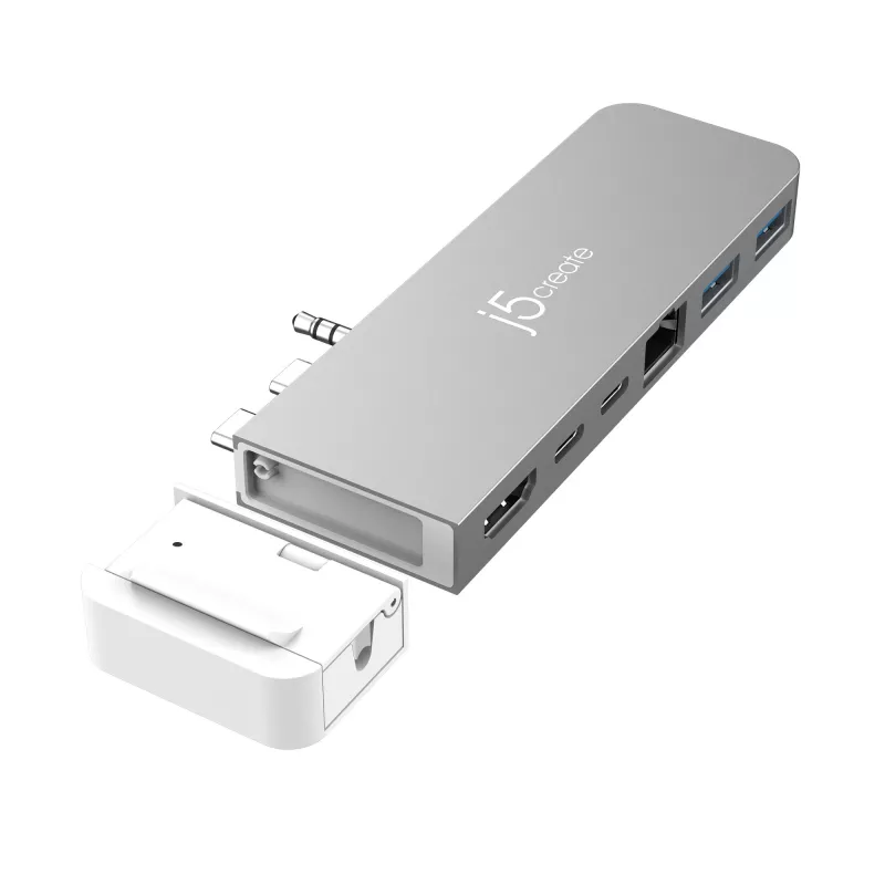 USB-keskitin j5create JCD395 4K60 Elite Pro johdollinen USB4 MagSafe-sarjalla