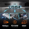 USB-keskitin j5create JCD395 4K60 Elite Pro johdollinen USB4 MagSafe-sarjalla