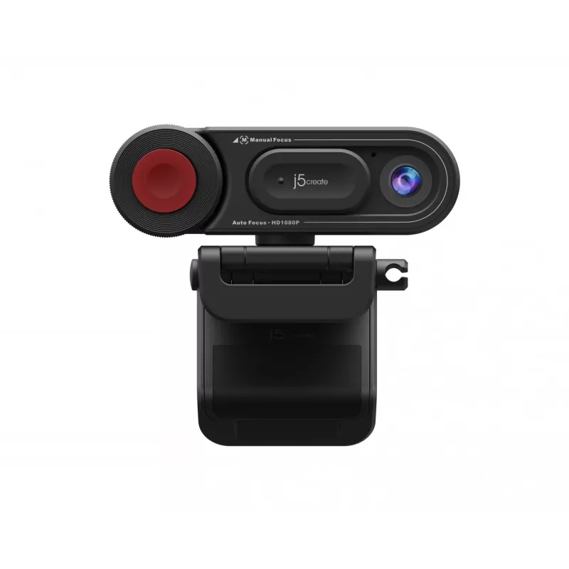 j5create JVU250 HD-verkkokamera automaatti- ja manuaalitarkennuskytkimellä